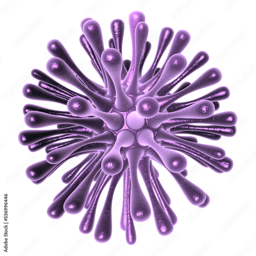 3D illustration of a virus on transparent background Stock Illustration ...