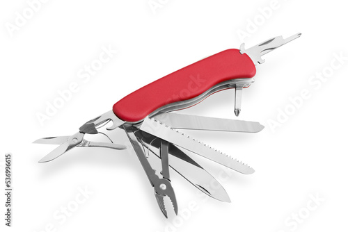 Multi-Tasking metal Penknife isolated on white photo
