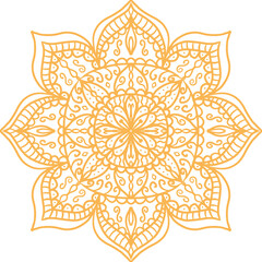 Foto auf Leinwand Mandala Meditation circle. Geometric mandala - symbol of spirituality and healing. Buddhism. PNG  © Marstos