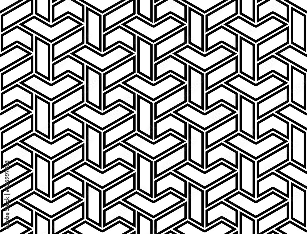 Seamless geometric background for your designs. Modern vector ornament. Geometric abstract black and white pattern Seamless geometric background for your designs. Modern vector ornament. Geometric abstract black and white pattern