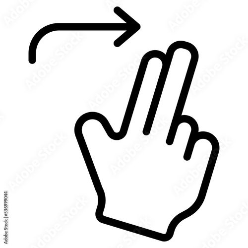 flick right touch icon