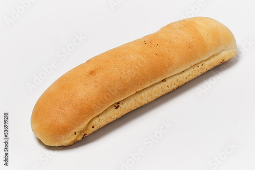 hot dog bun on white background