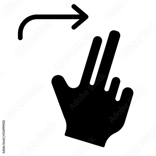 flick right touch icon