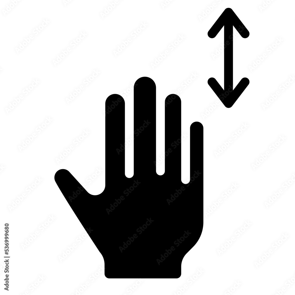 Fototapeta premium 5x vertical scroll icon