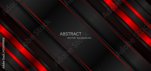 Abstract black and red stripes and free space for design. modern technology innovation concept background
