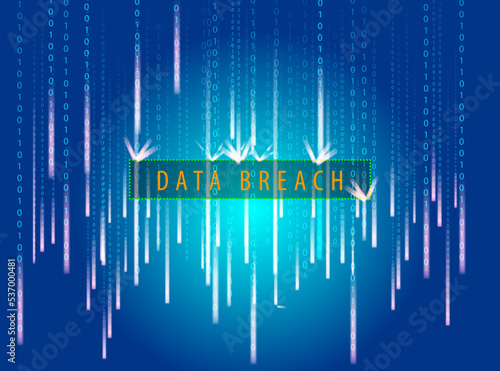 data breach binary code blue