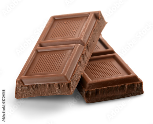 Delicious chocolates isolated on background