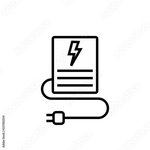 Uninterruptible power supply UPS line icon isolated on white background