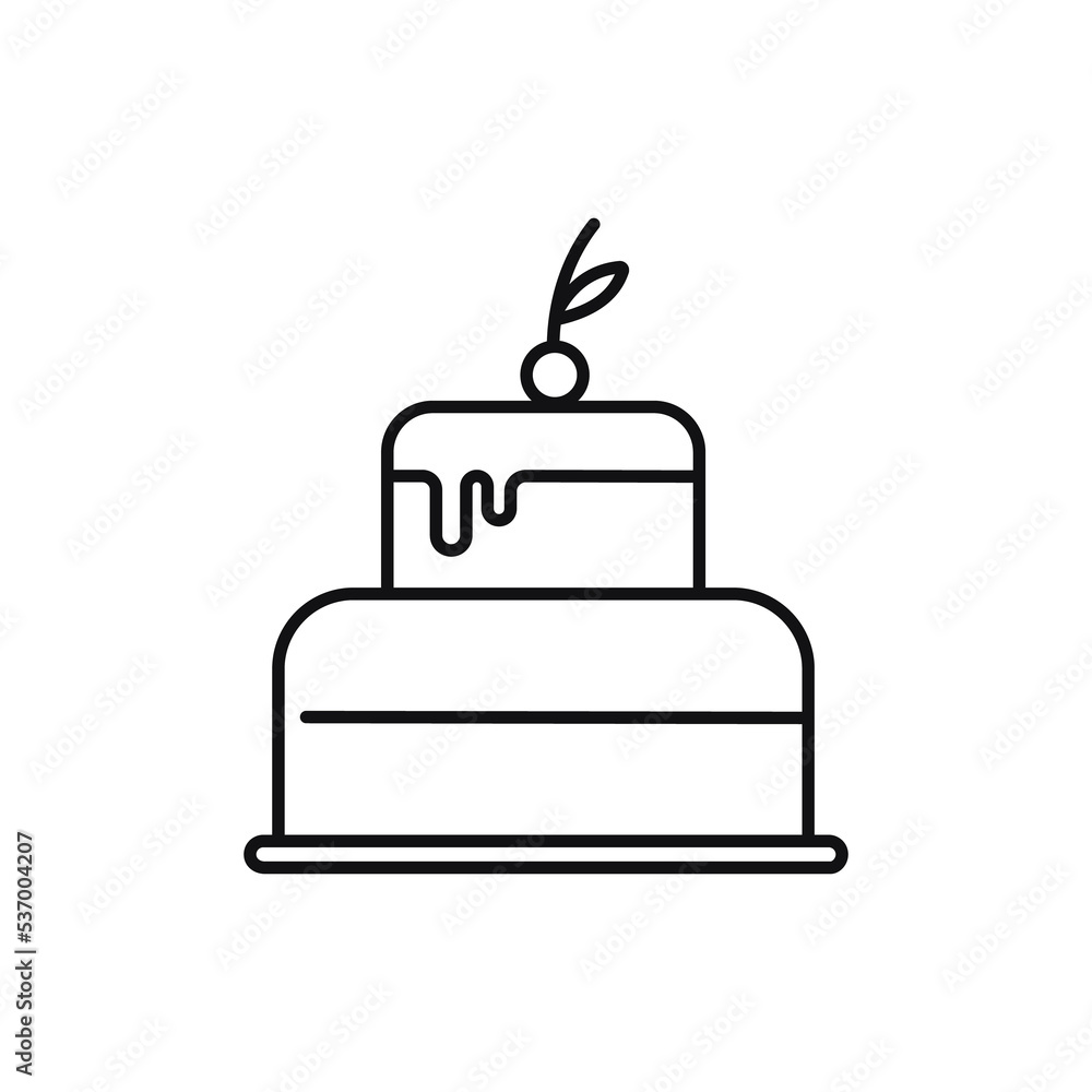Cake icon design isolated on white background Cake icon design isolated on white background