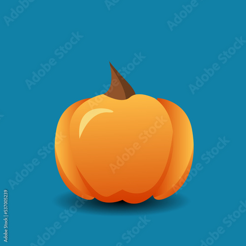modern flat illustration Pumpkin Flat Design Vegetable Icon