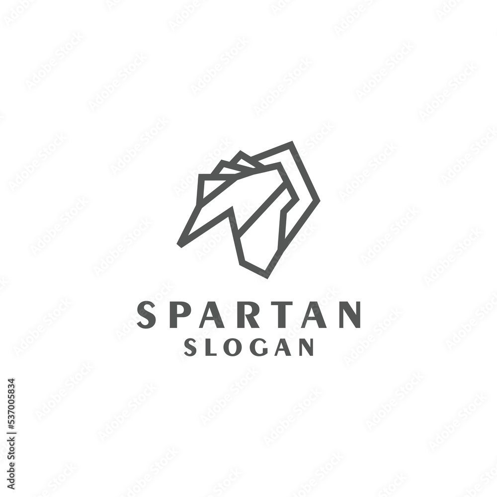 Spartan logo icon vector image Spartan logo icon vector image