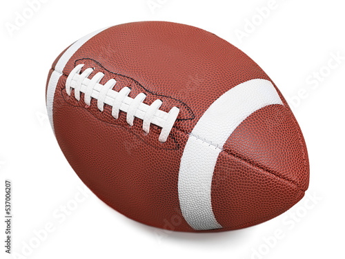 American football ball isolated on white background photo