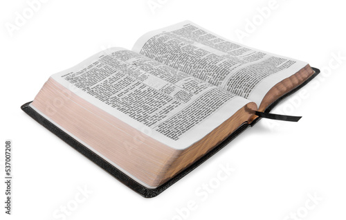 Holy Bible book on a wooden background