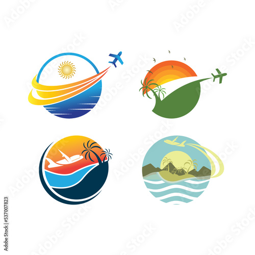 travel and holiday logo icon vector
