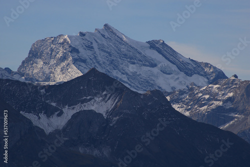 Mount Doldenhorn seen from Mount Niederhorn.