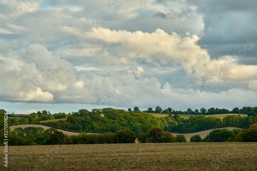 Scenic shot of the The Chiltern Hills in Bedfordshire, England photo
