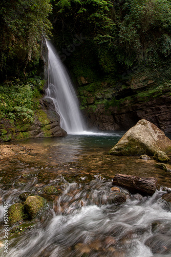 Fototapeta Naklejka Na Ścianę i Meble -  carpinone waterfall in molise italy with schioppo and carpino