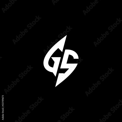 GS monogram logo esport or gaming initial concept vector