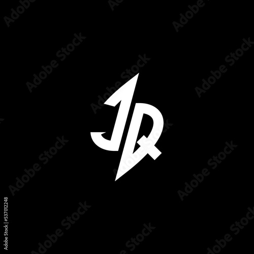 JQ monogram logo esport or gaming initial concept vector photo