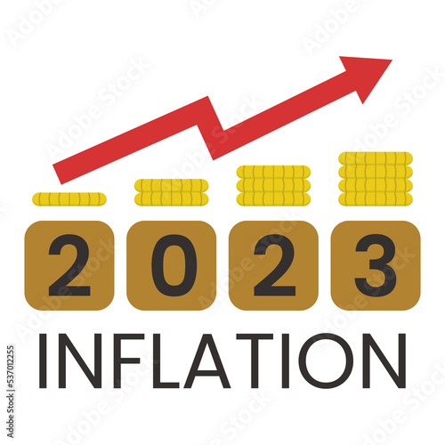 illustration vector graphic of inflation. Financial crisis.
