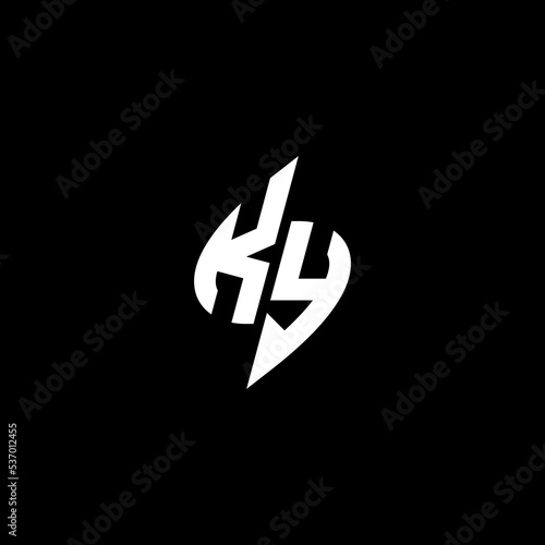 KY monogram logo esport or gaming initial concept vector