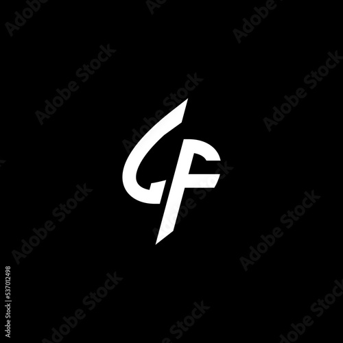 LF monogram logo esport or gaming initial concept vector