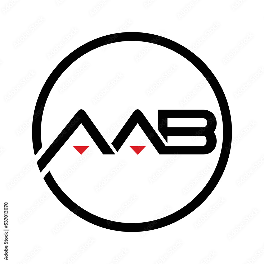 AAB Monogram Circle Letter Logo Design AAB Monogram Circle Letter Logo Design