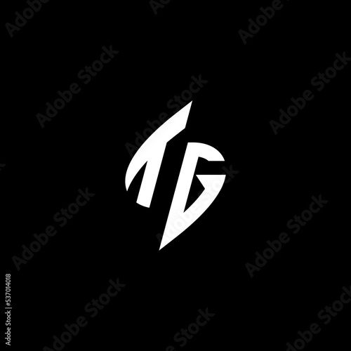 TG monogram logo esport or gaming initial concept vector