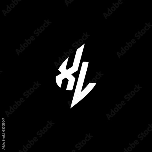 XL monogram logo esport or gaming initial concept vector