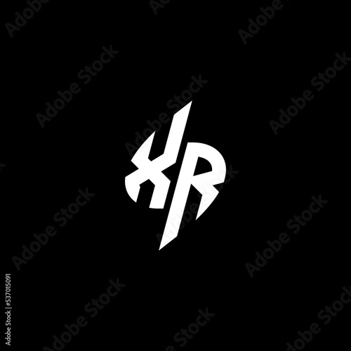 XR monogram logo esport or gaming initial concept vector