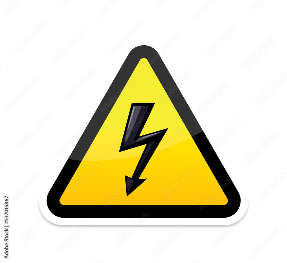 Power caution sign Power caution sign