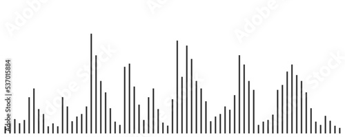 Isolated audio levels display vector