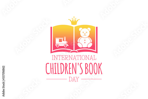 International Children's Book Day Isolated Logo Icon
