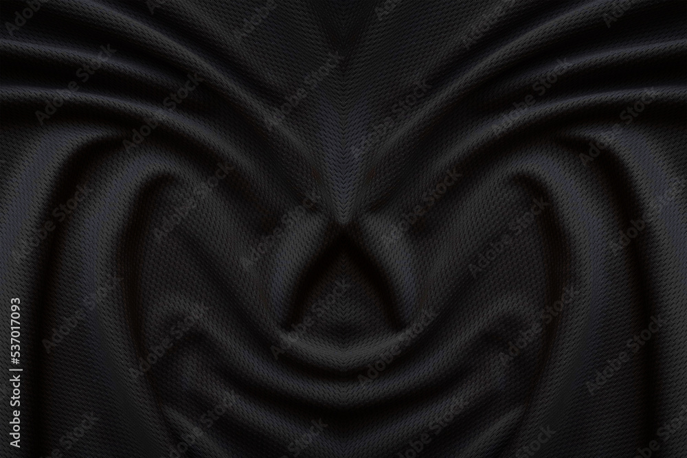 Fototapeta premium Fabric texture, Close up texture of black fabric or jersey pattern use for web design and wallpaper background 