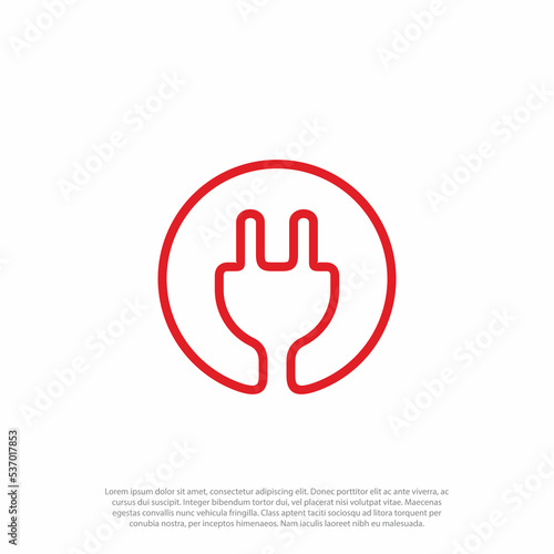 Power plug, fuse or uk electric plug, electricity symbol icon.