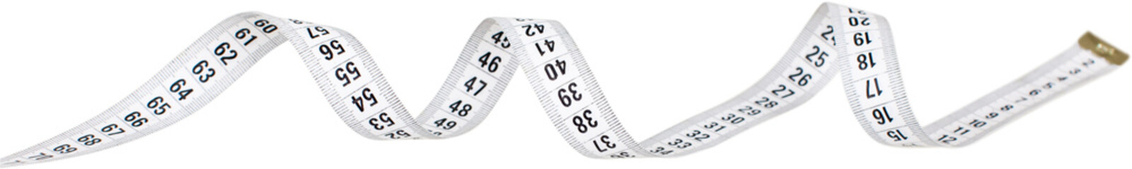 Measuring tape isolated on white background