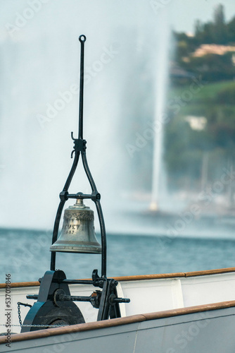 bell of a boat in the harbor