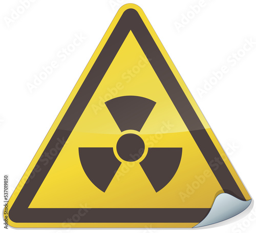 Radiation Hazard Warning Triangle Yellow and Black Metallic Sticker Free Download Radiation Hazard Warning Triangle Yellow and Black Metallic Sticker - GFXLoad