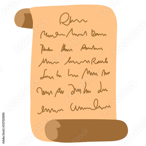 Poetry Written on Scroll