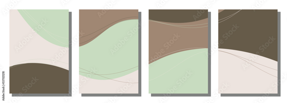 Obraz premium Minimalist abstract hand drawn set background.