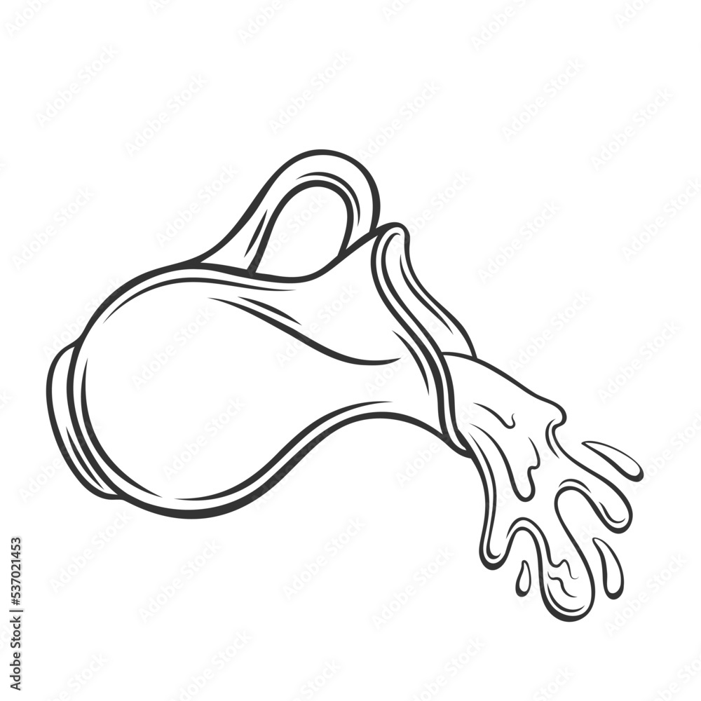 Water Pouring Drawing