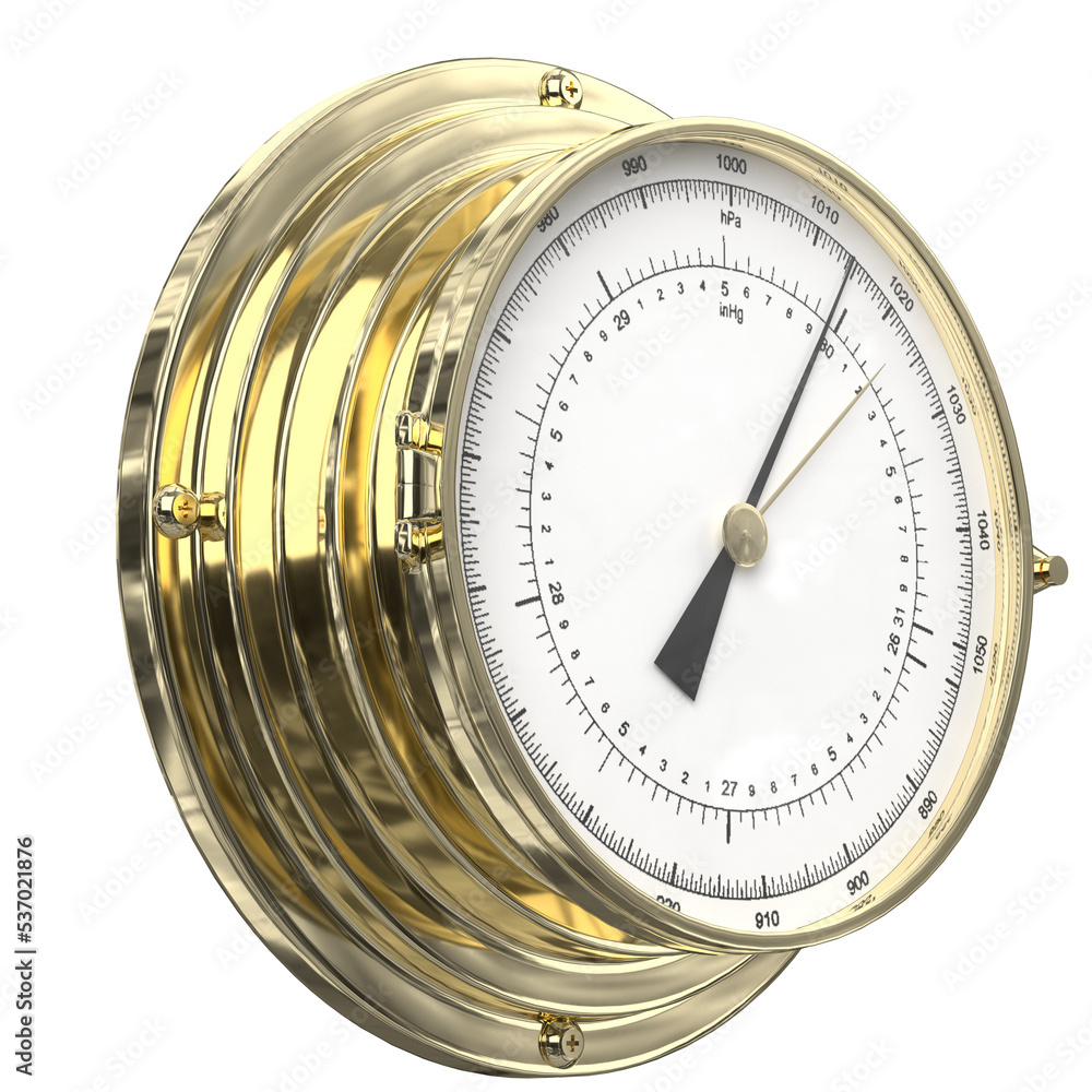 3d rendering illustration of a wall barometer 3d rendering illustration of a wall barometer