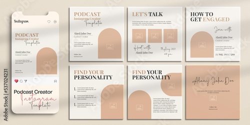 Podcast Instagram Post Template Podcast Creator Design Blog post Design