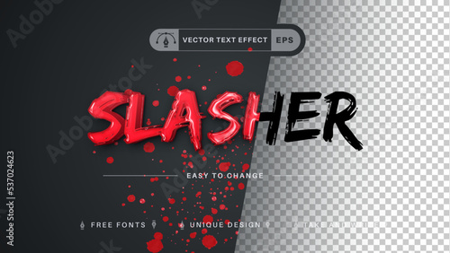 Blood Slasher - Editable Text Effect, Font Style