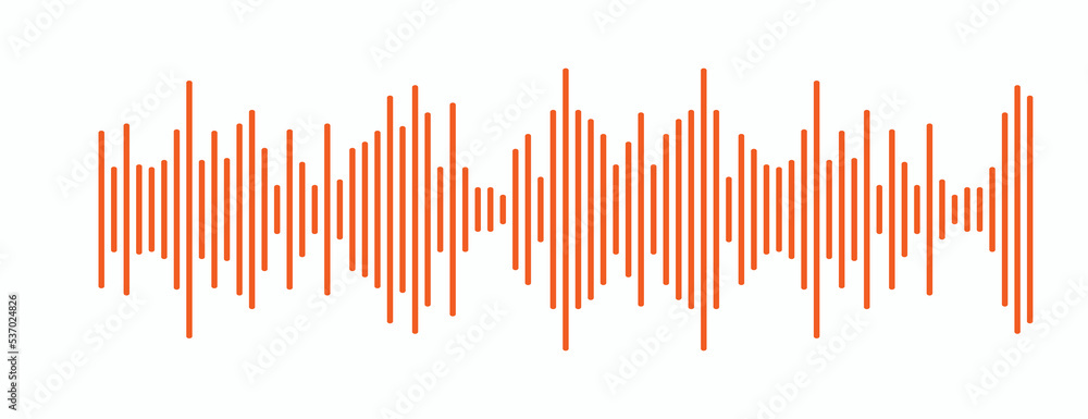 Equalizer illustration waveform line. Voice graphic player. Vector isolated Illustration