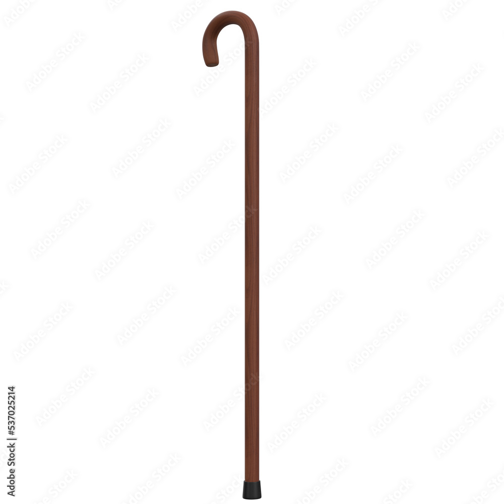 3d rendering illustration of a walking stick 3d rendering illustration of a walking stick