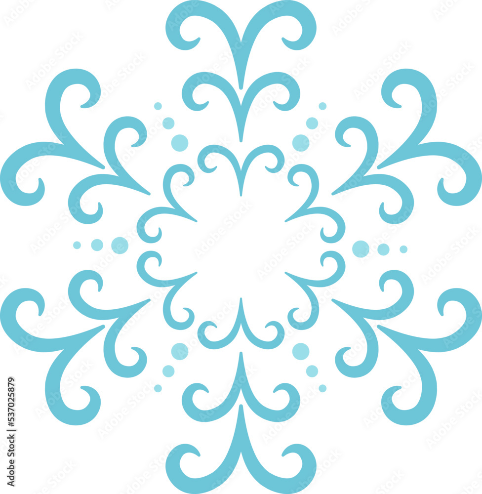 Snow flat icon Unusiual winter decor Snowflake single element Snow flat icon Unusiual winter decor Snowflake single element