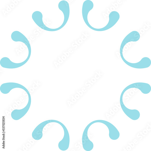 Snow flat icon Beautiful winter weather Magnificent snowflake