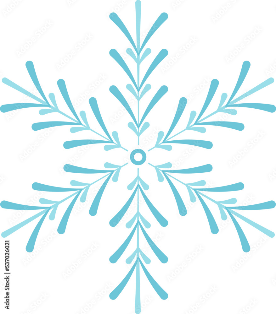Unusual snowflake flat icon Winter single decoration Unusual snowflake flat icon Winter single decoration