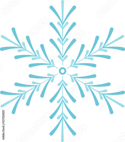Unusual snowflake flat icon Winter single decoration